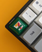 7-Eleven keycap on a mechanical keyboard.