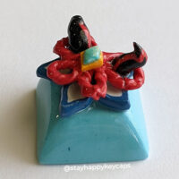B grade keycap with crack in polymer clay.